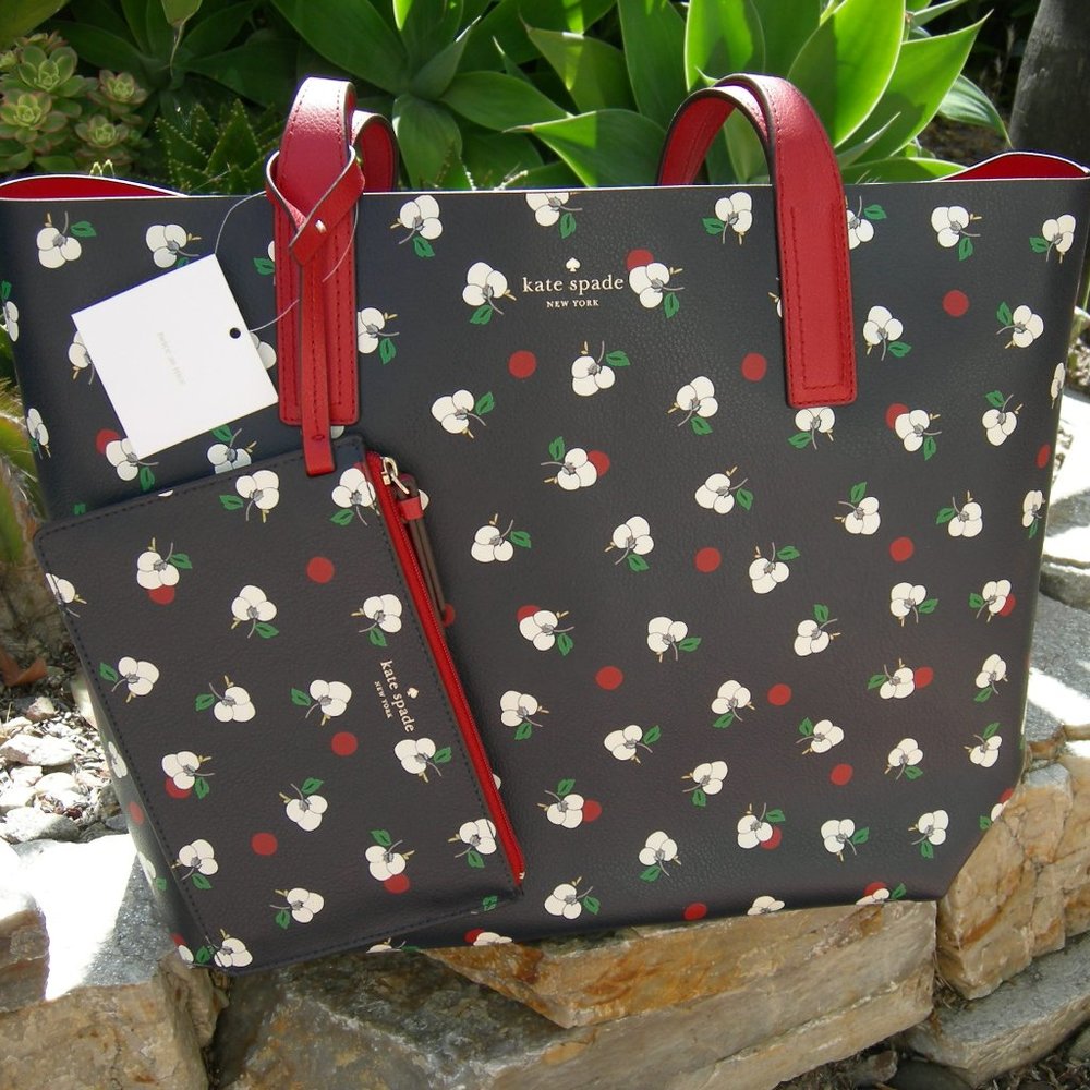Kate Spade NWT!  Mya Breezy Floral Ditsy REVERSIBLE Tote